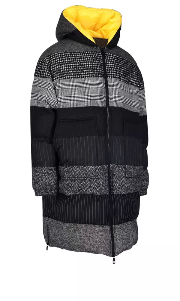 Dolce & Gabbana Chic Houndstooth Pattern Winter Jacket