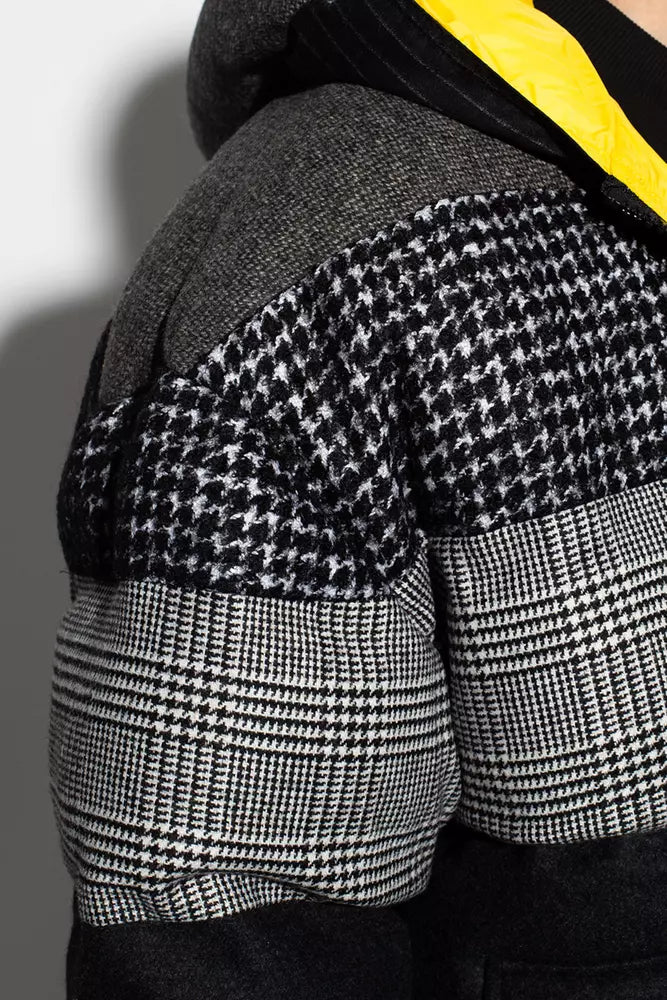 Dolce & Gabbana Chic Houndstooth Pattern Winter Jacket