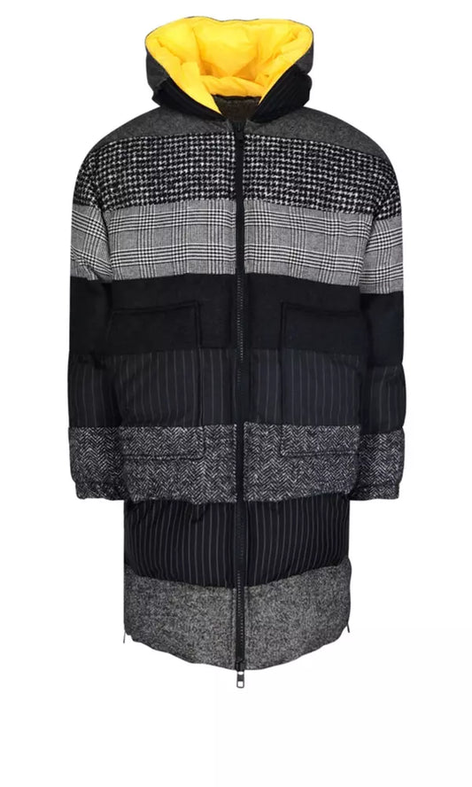 Dolce & Gabbana Chic Houndstooth Pattern Winter Jacket