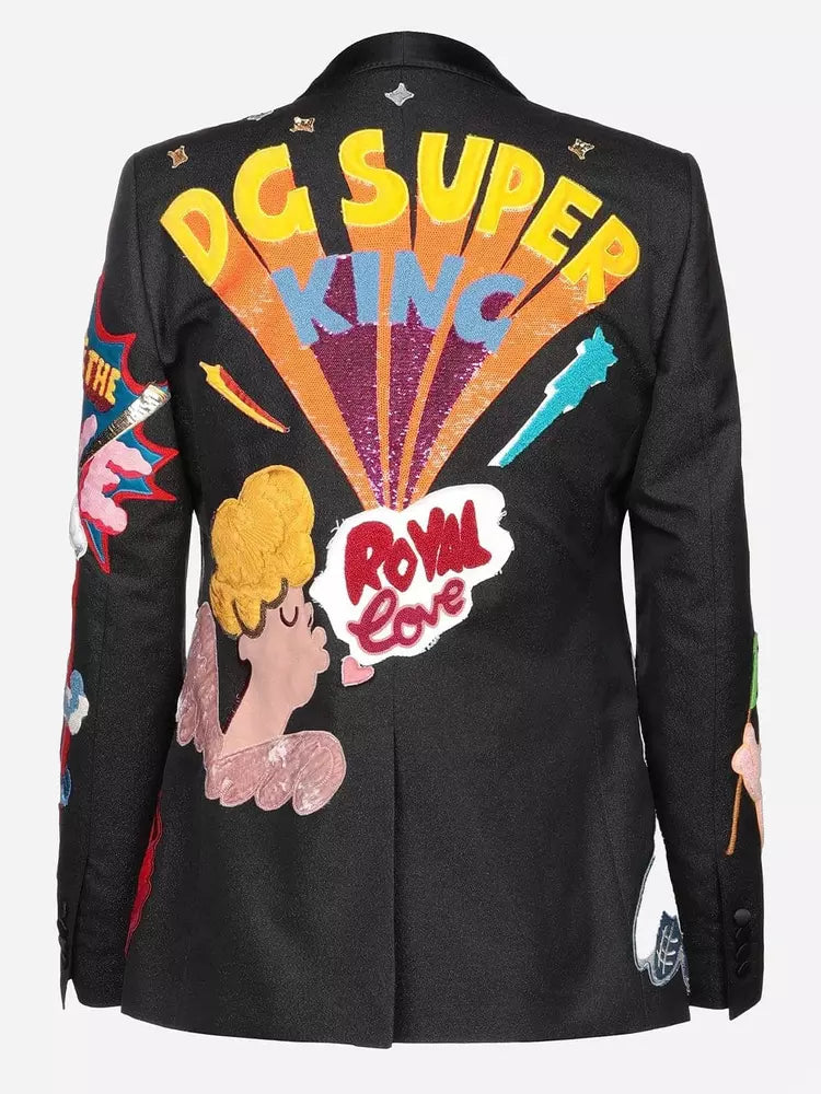 Dolce & Gabbana Classic Black One-Button Martini Jacket