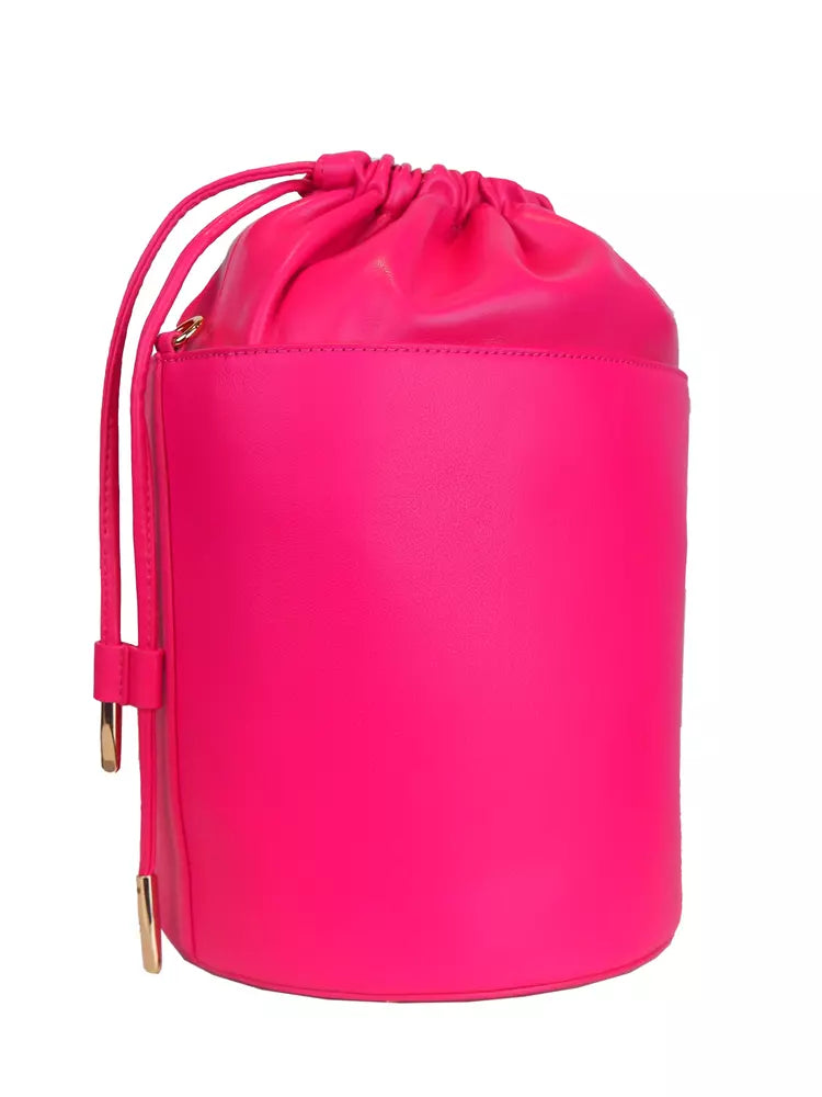 Ungaro Fuchsia Elegance Leather Bucket Bag