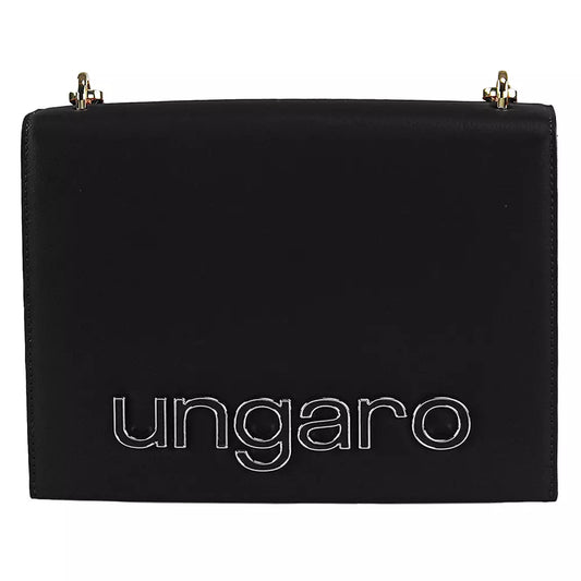 Ungaro Elegant Calfskin Shoulder Bag in Chic Black