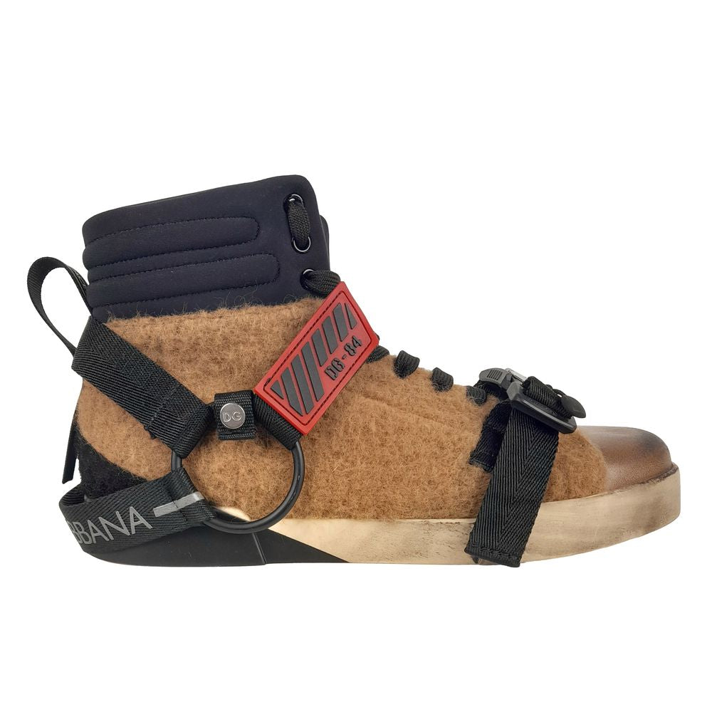 Dolce & Gabbana Elevated High-Top Wool Blend Sneakers