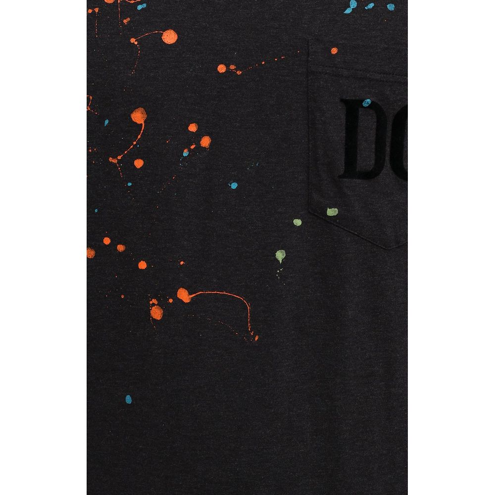 Dolce & Gabbana Embroidered Splatter Cotton Tee