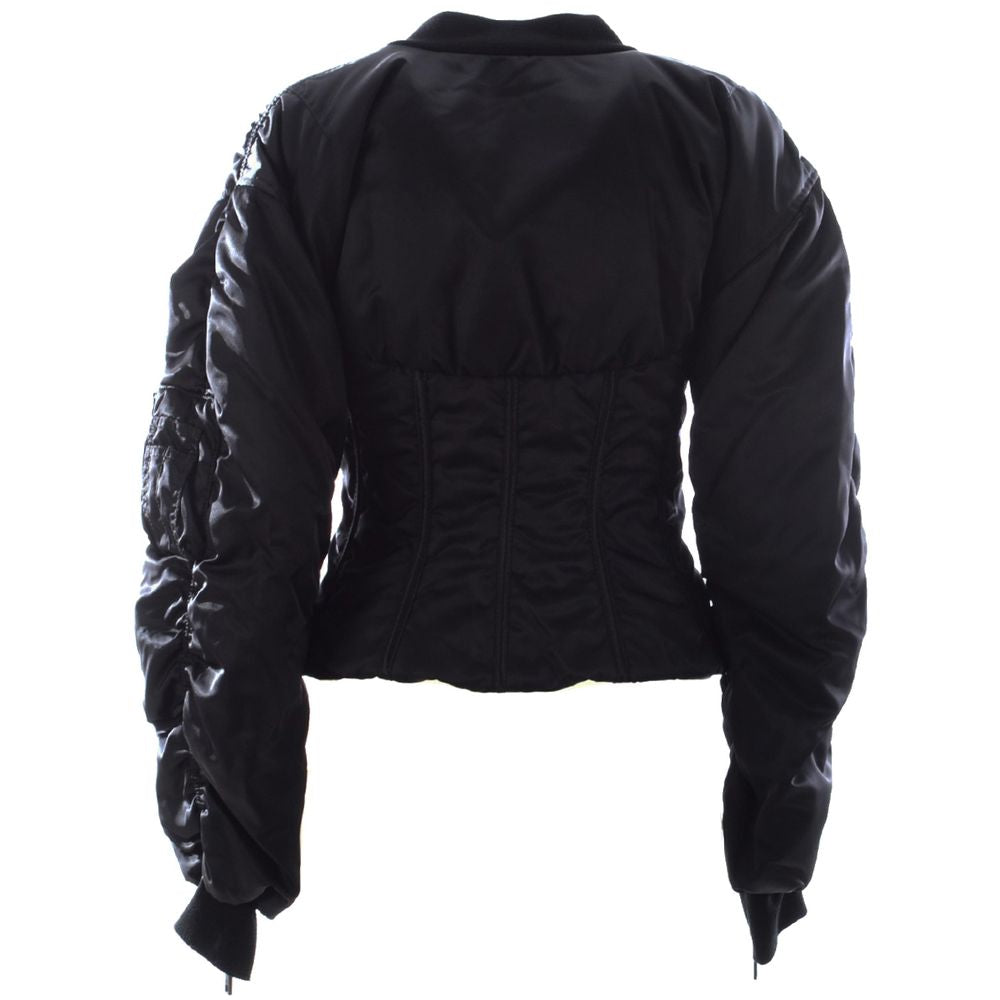 Dolce & Gabbana Elegant Zip Sleeve Bomber Jacket with Leopard Lining