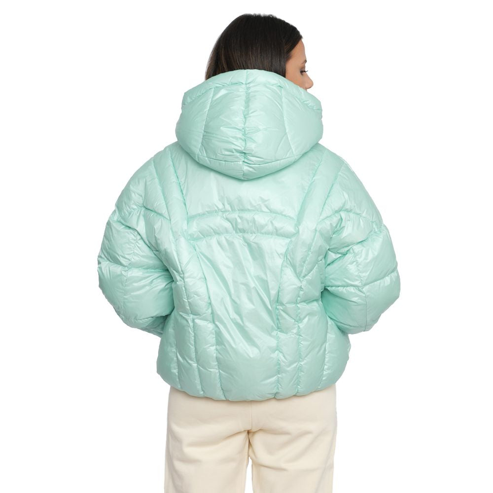 Hinnominate Chic Nylon Down Jacket with Zip Details