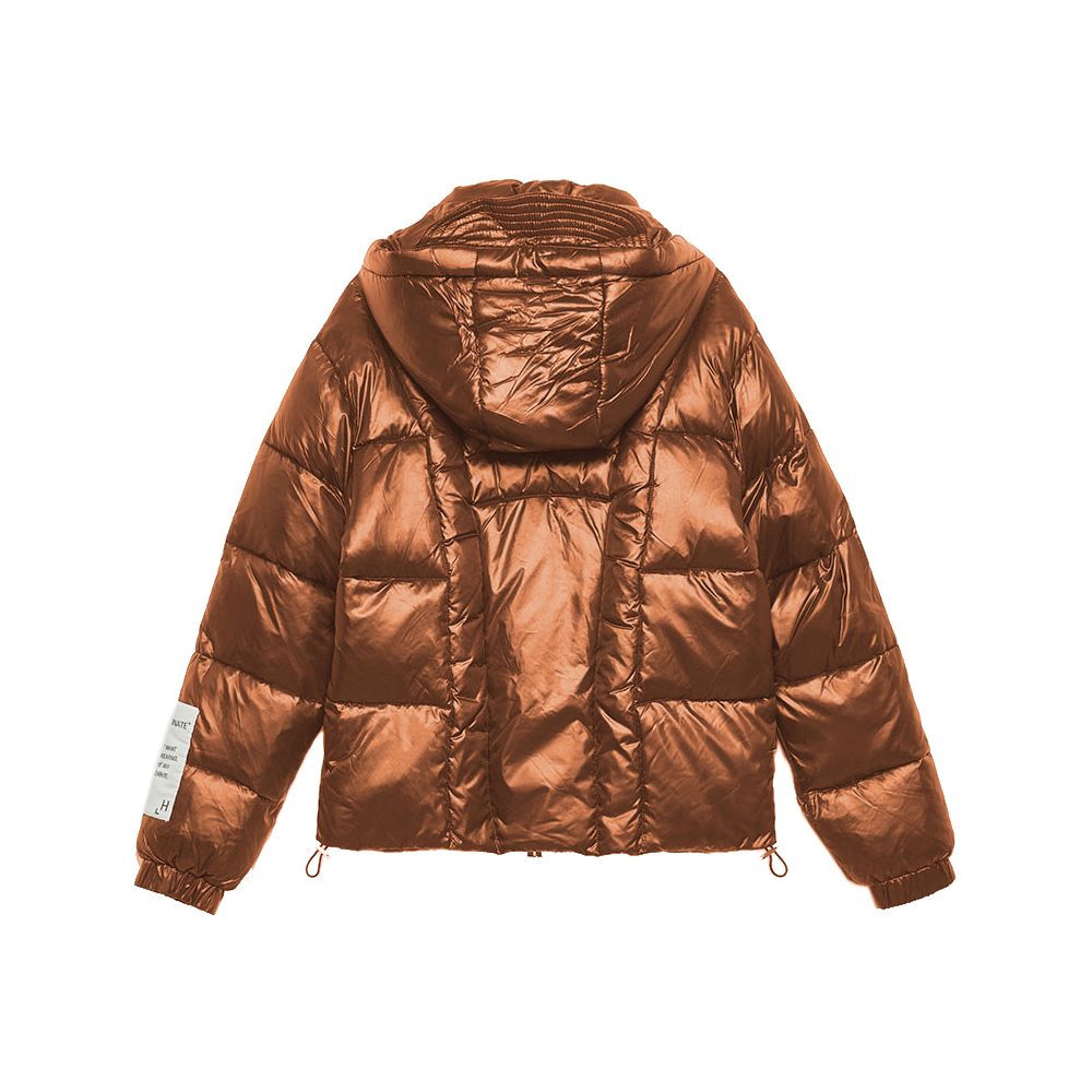 Hinnominate Elegant Nylon Down Jacket with Hood