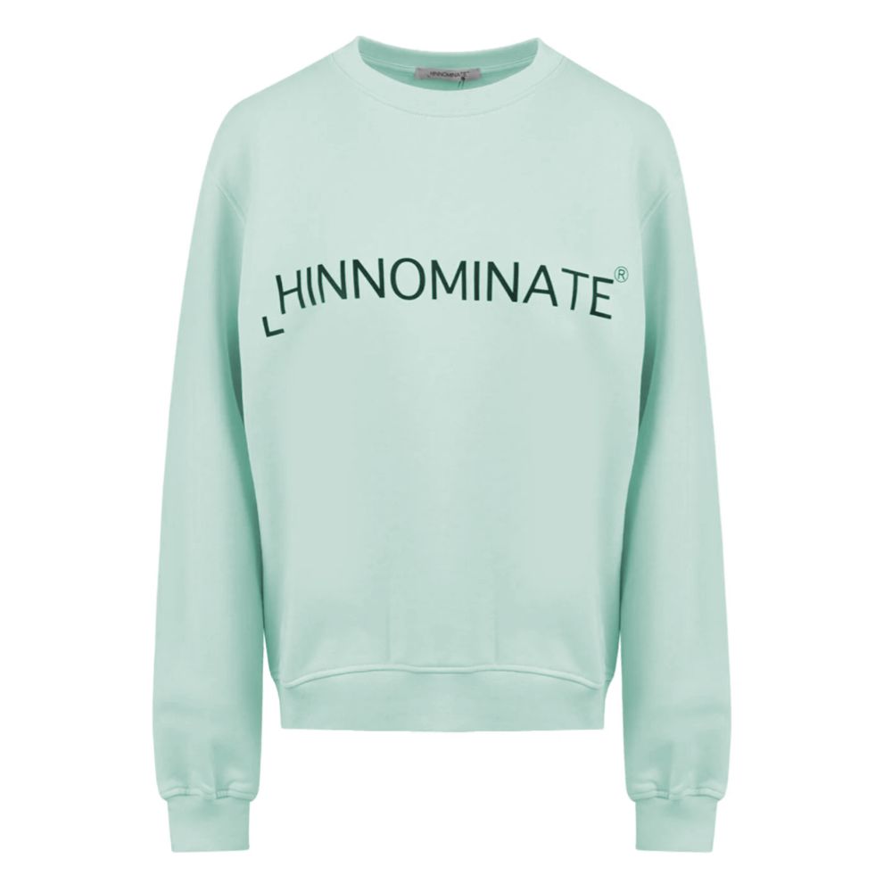 Hinnominate Chic Green Logo Crewneck Sweatshirt