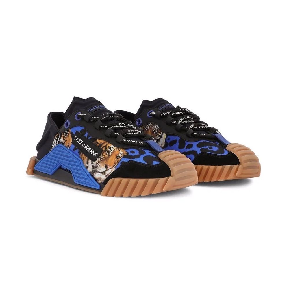 Dolce & Gabbana Tiger Print Low-Top Fashion Sneakers