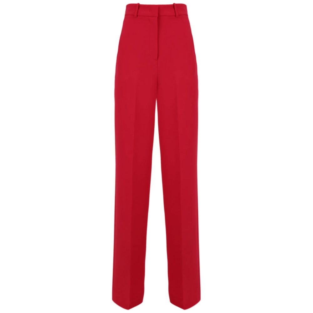 Hinnominate Chic Red Palazzo Trousers with Stretch Fabric