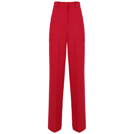 Hinnominate Chic Red Palazzo Trousers with Stretch Fabric