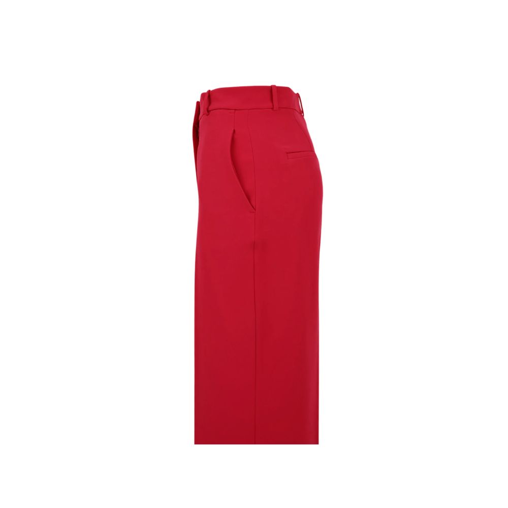 Hinnominate Chic Red Palazzo Trousers with Stretch Fabric