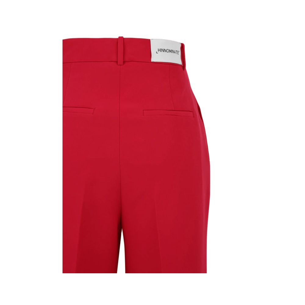 Hinnominate Chic Red Palazzo Trousers with Stretch Fabric