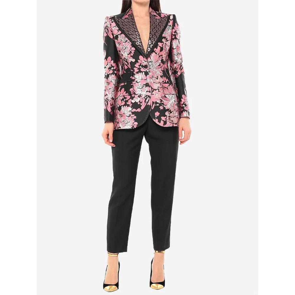 Dolce & Gabbana Floral Jacquard Single-Breasted Jacket