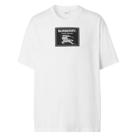 Burberry Elegant White Stretch Cotton Tee