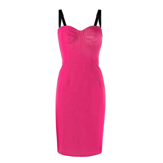 Dolce & Gabbana Elegant Fuchsia Sheath Dress with Silk Lining