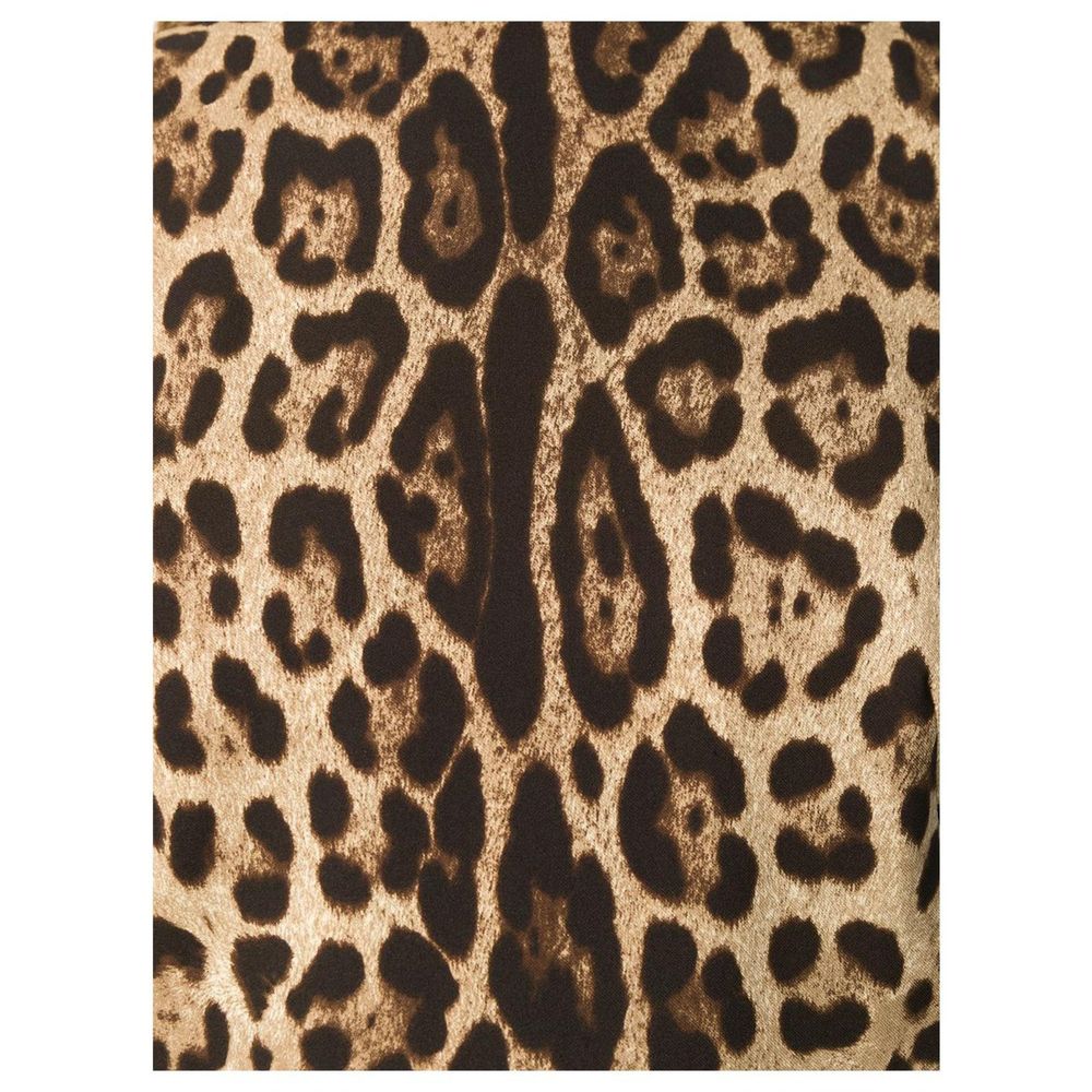 Dolce & Gabbana Elegant Leopard Print Stretch Dress