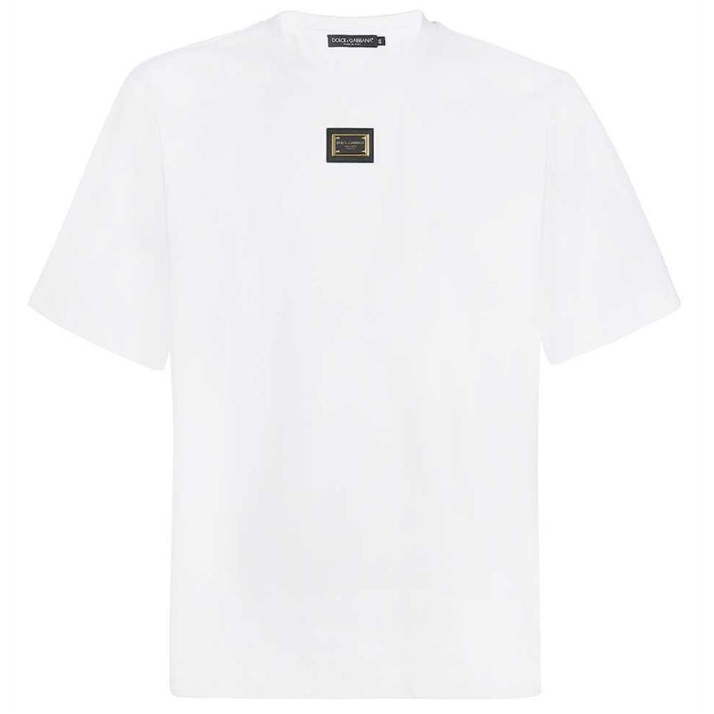 Dolce & Gabbana Elegant Over Fit White Cotton Tee