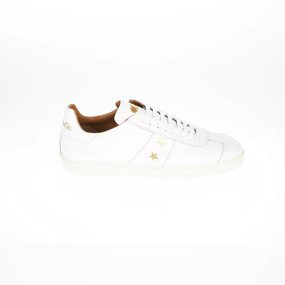 Pantofola D'Oro Elegant Monochrome Leather Sneakers