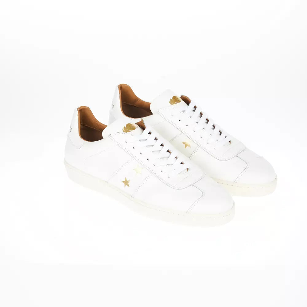 Pantofola D'Oro Elegant Monochrome Leather Sneakers