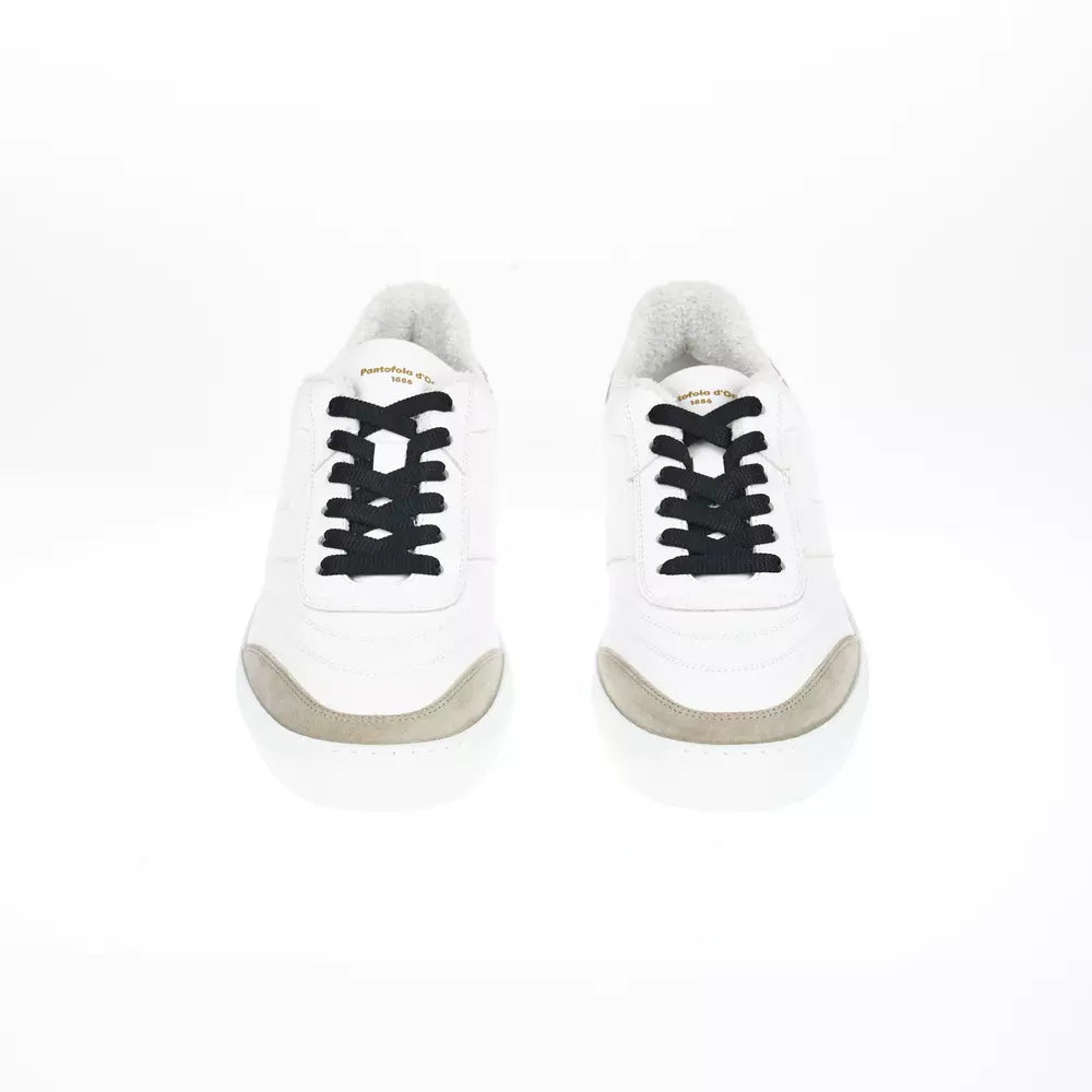 Pantofola D'Oro Chic Two-Tone Leather Sneakers