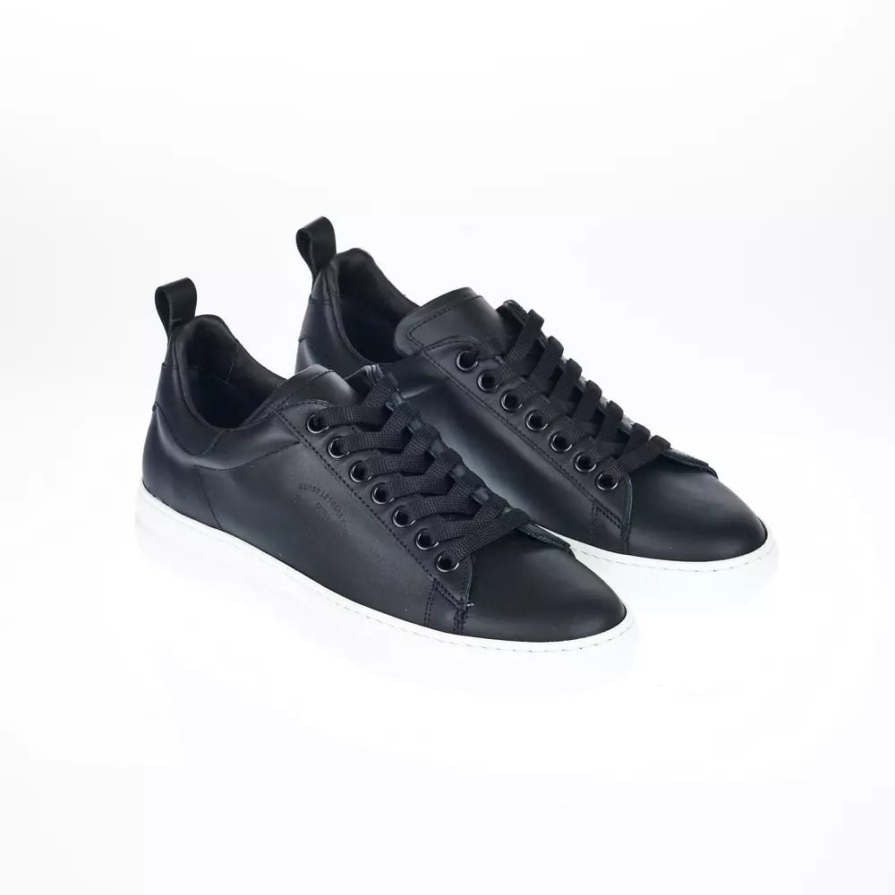 Pantofola D'Oro Sleek Monochrome Leather Sneakers - Italian Crafted