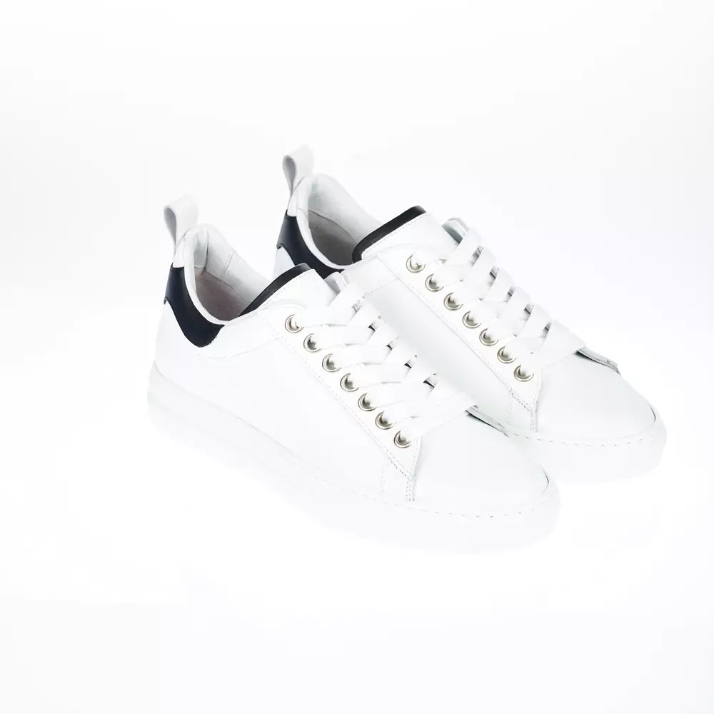 Pantofola D'Oro Chic Monocolor Leather Sneakers For Men