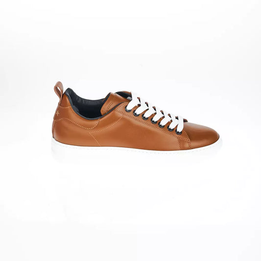 Pantofola D'Oro Elegant Leather Sneakers with Contrasting Sole