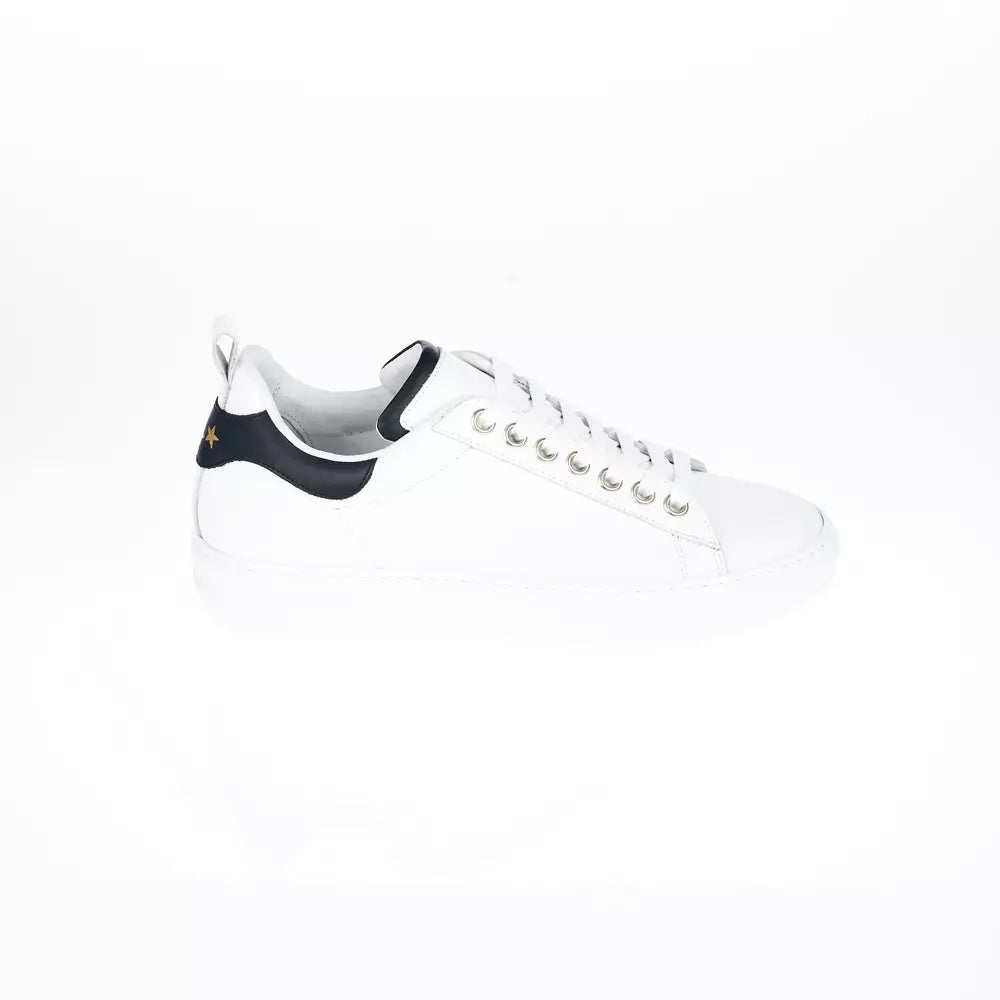 Pantofola D'Oro Elegant White Monocolor Leather Sneakers