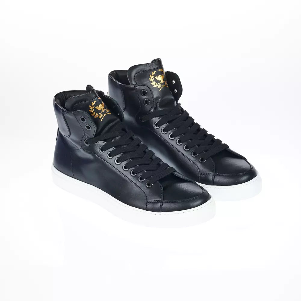 Pantofola D'Oro Elegant Monochrome Lace-Up Sneakers