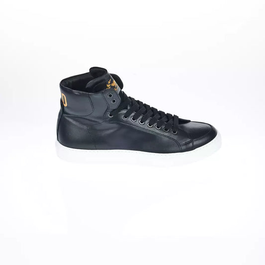 Pantofola D'Oro Elegant Monochrome Lace-Up Sneakers