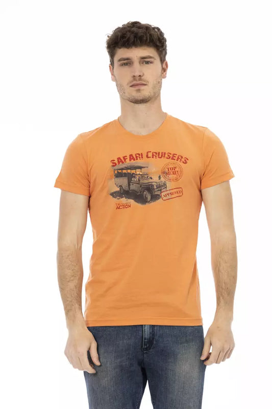 Trussardi Action Elegant Orange Short Sleeve Tee