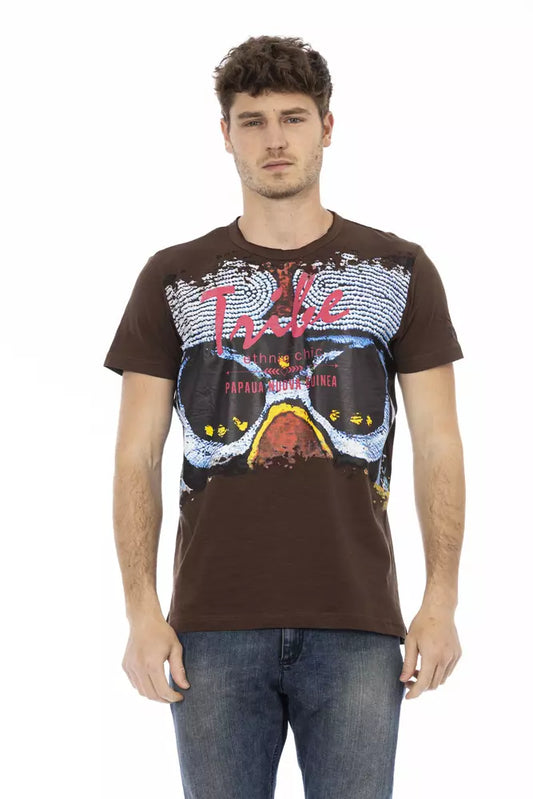 Trussardi Action Elegant Brown Short Sleeve Tee