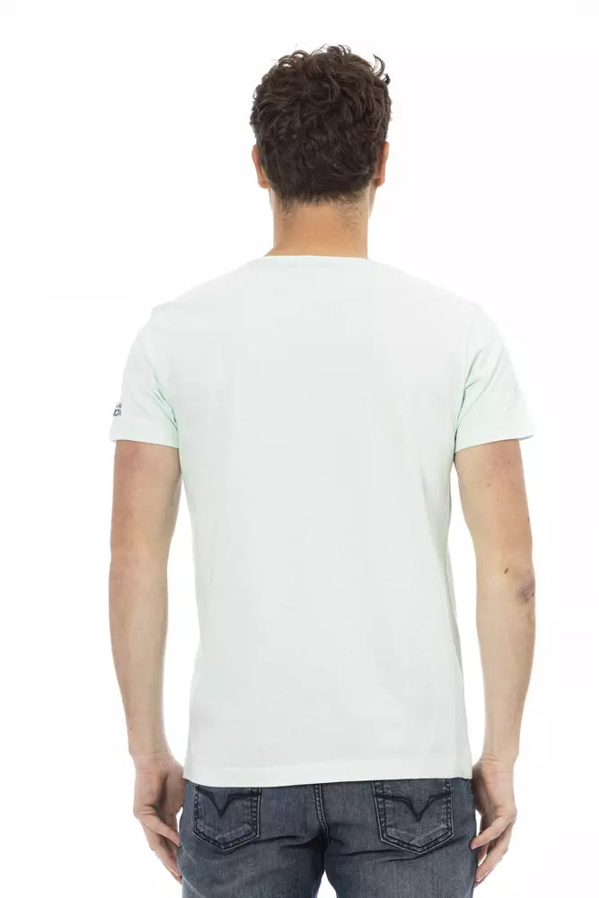 Trussardi Action Elegant Light Blue Designer Action Tee