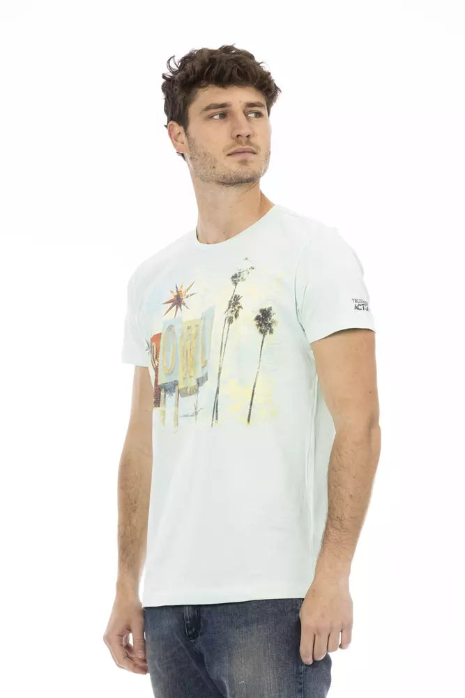 Trussardi Action Elegant Light Blue Designer Action Tee