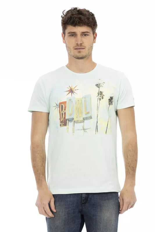 Trussardi Action Elegant Light Blue Designer Action Tee