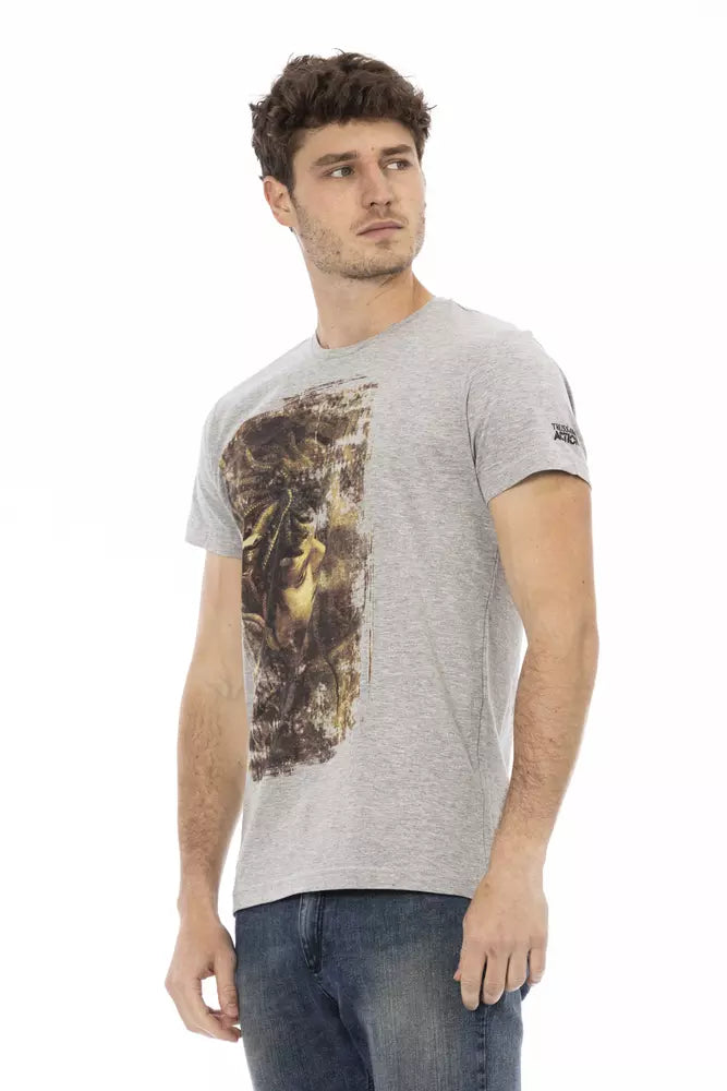 Trussardi Action Elegant Gray Short Sleeve T-Shirt