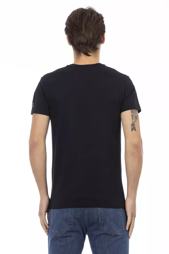 Trussardi Action Sleek V-Neck Tee with Front Detail