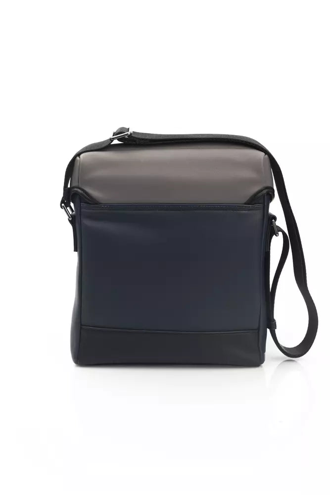 Cerruti 1881 Elegant Blue Messenger Bag with Logo Detail