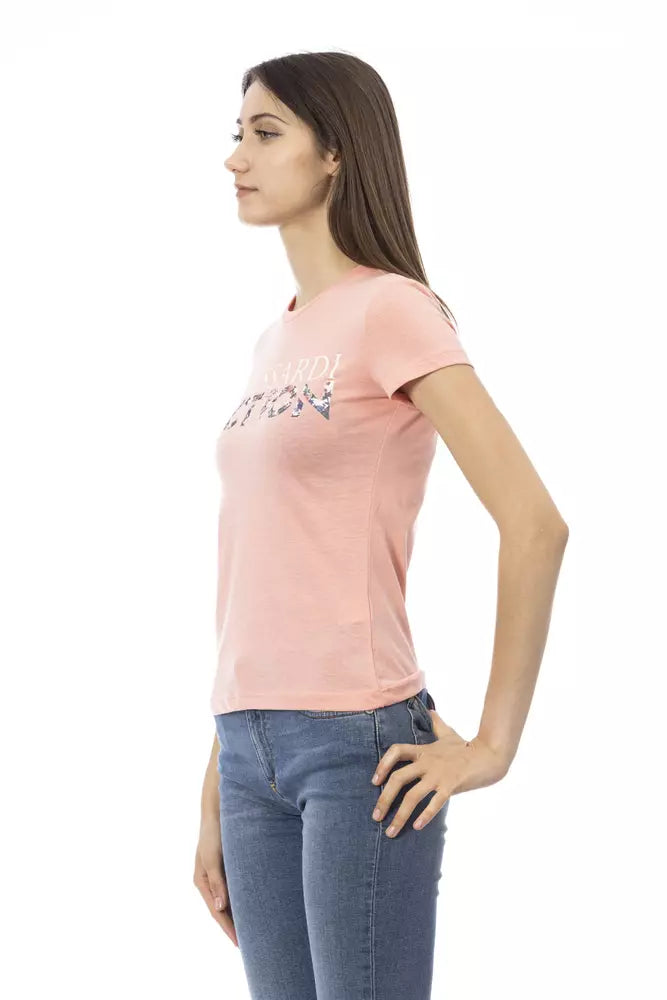 Trussardi Action Elegant Pink Short Sleeve Tee