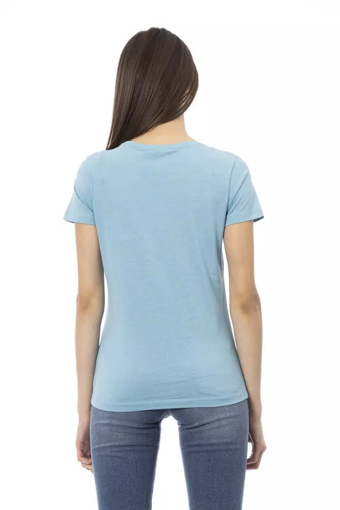 Trussardi Action Elegant Light Blue Short Sleeve T-Shirt