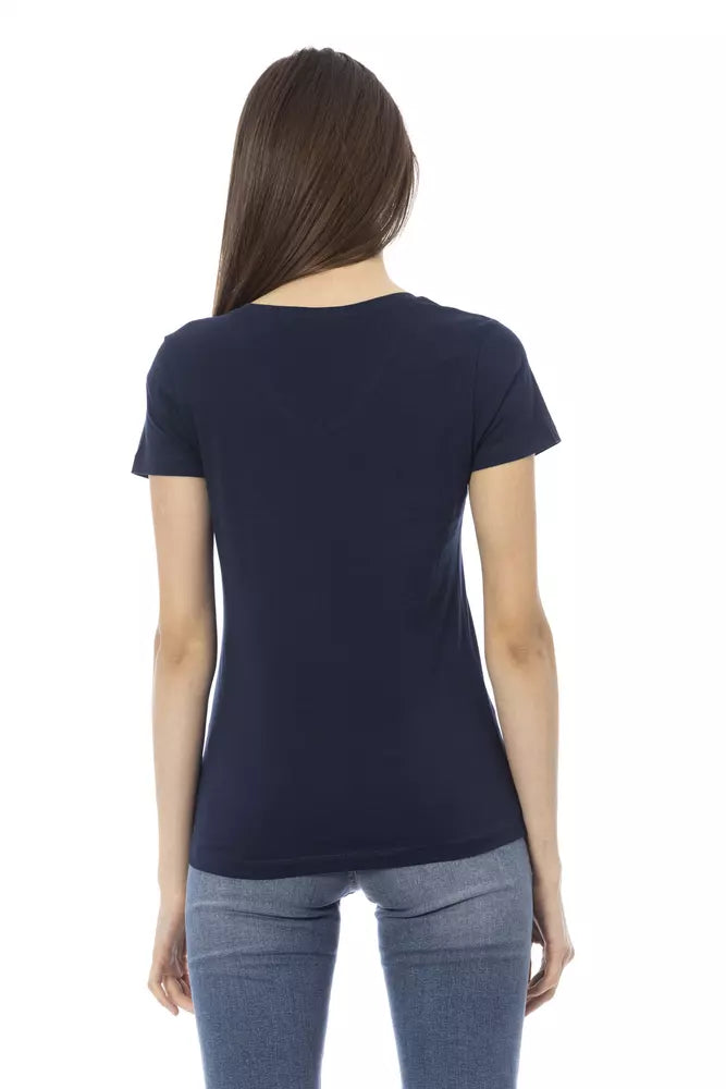 Trussardi Action Elegant Short Sleeve V-Neck Tee