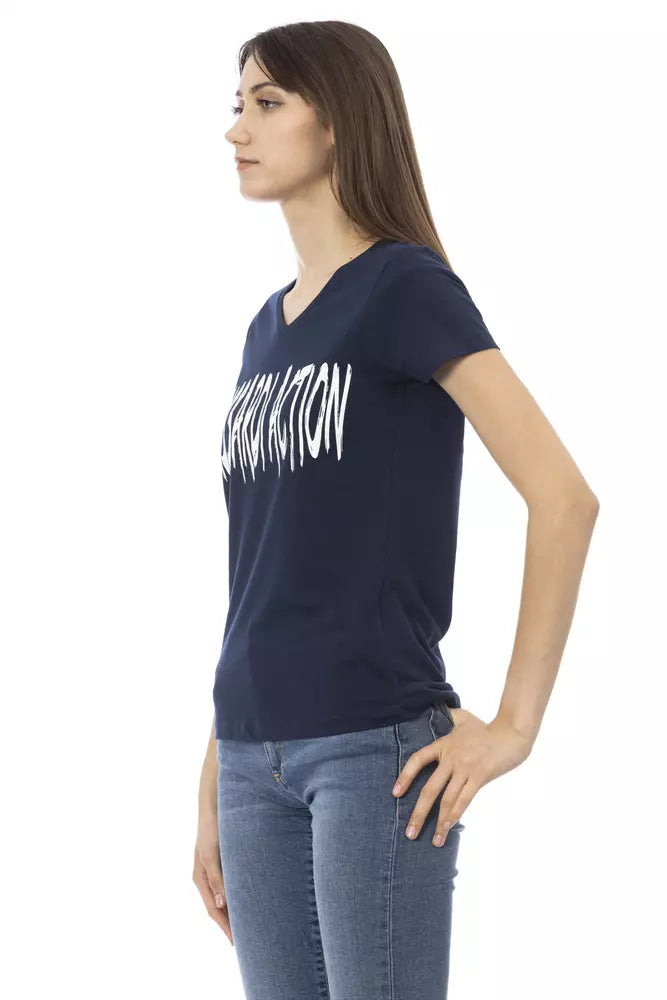 Trussardi Action Elegant Short Sleeve V-Neck Tee