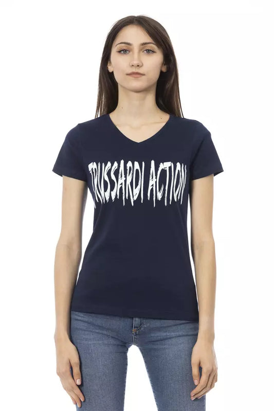 Trussardi Action Elegant Short Sleeve V-Neck Tee