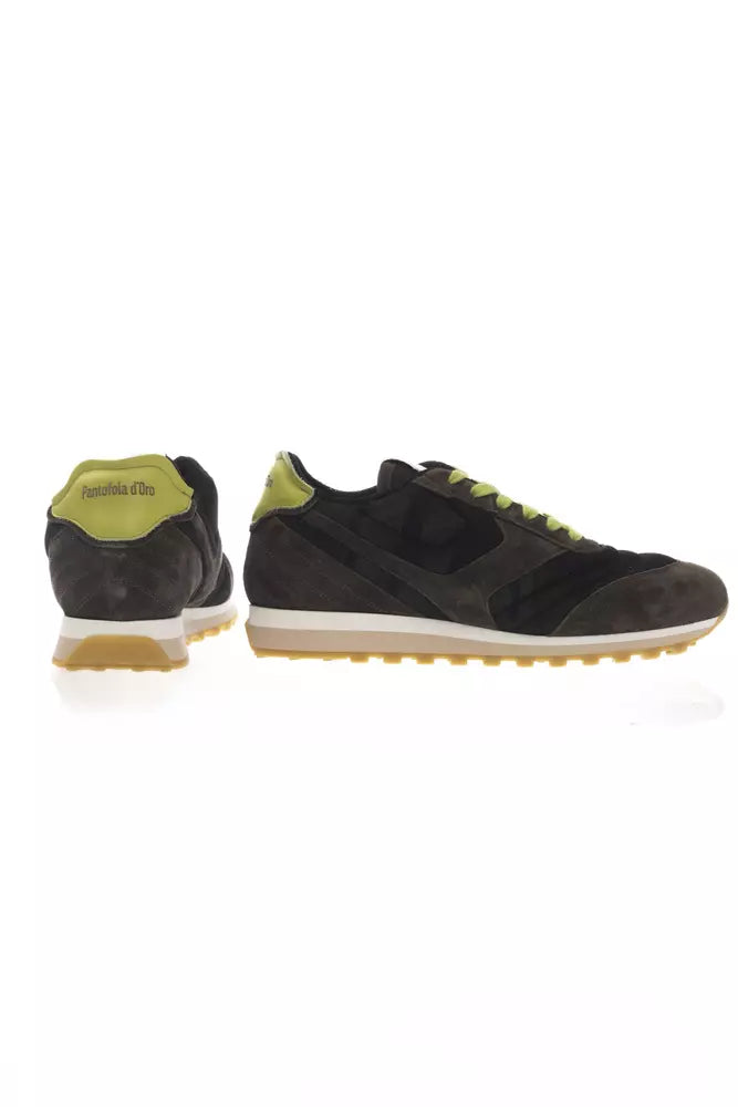 Pantofola D'Oro Multicolor Lace-Up Sneakers with Rubber Sole