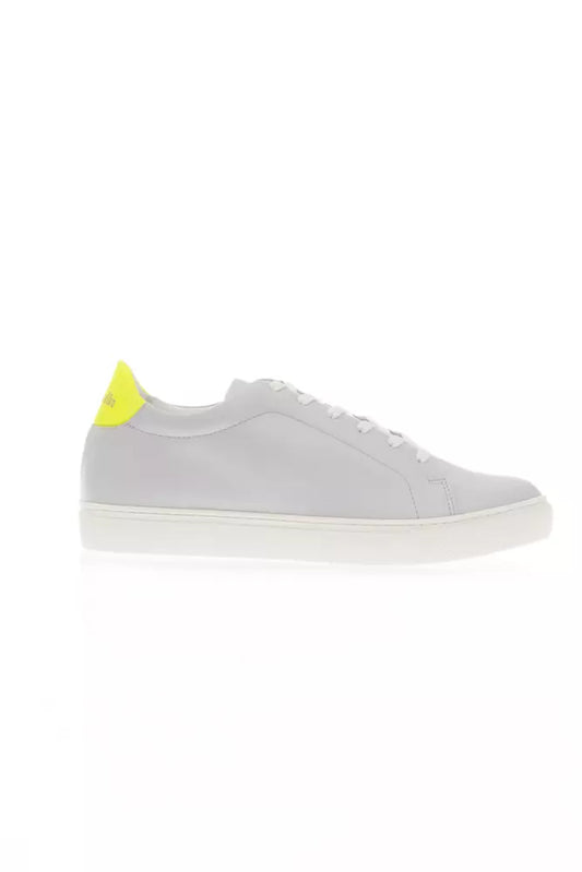 Pantofola D'Oro Elegant White Monocolor Leather Sneakers