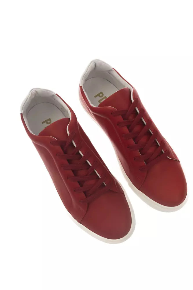 Pantofola D'Oro Elegant Red Leather Monocolor Sneakers