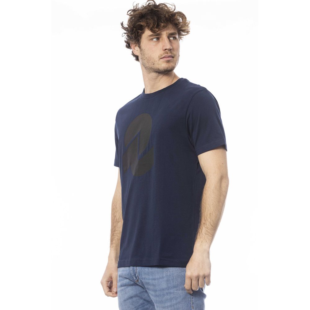 Invicta Elevated Blue Cotton Crew Neck Tee