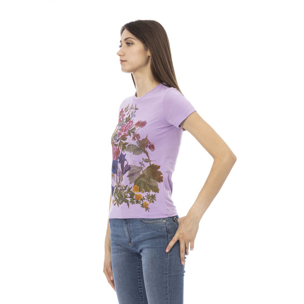 Trussardi Action Elegant Purple Cotton Blend Tee