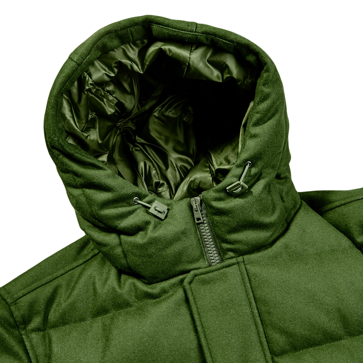 Herno Elegant Green Water-Repellent Down Jacket with Hood